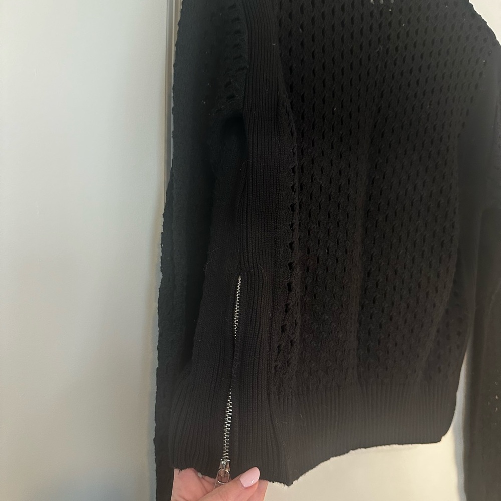 Varley Black Open-Knit Sweater size XS - Picture 3 of 6